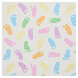 Tecido das pegadas dos pés dos bebês