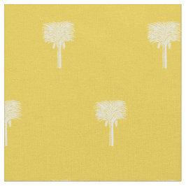 Tecido Data tropical moderna Palm amarelo