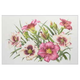 Tecido Daylily Buquê Rubies