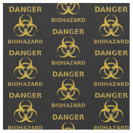 Tecido de Advertência de Risco Biológico Preto e A