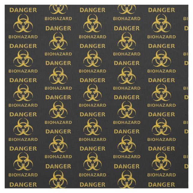 Tecido de Advertência de Risco Biológico Preto e A (Modelo)
