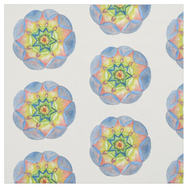 Tecido de Algodão Aquarela Mandala (largura 142cm) (Modelo)