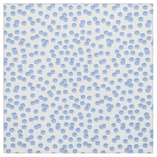 Tecido de algodão azul de Pima das bolinhas