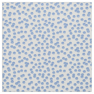 Tecido de Algodão Bolinhas Azul