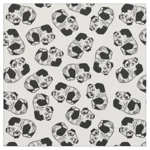 Tecido de Algodão Combado Personalizado Panda Pla