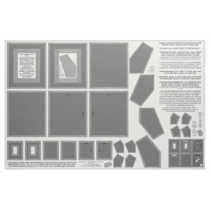 Tecido de algodão cria 3 quadros de fotos de cinz