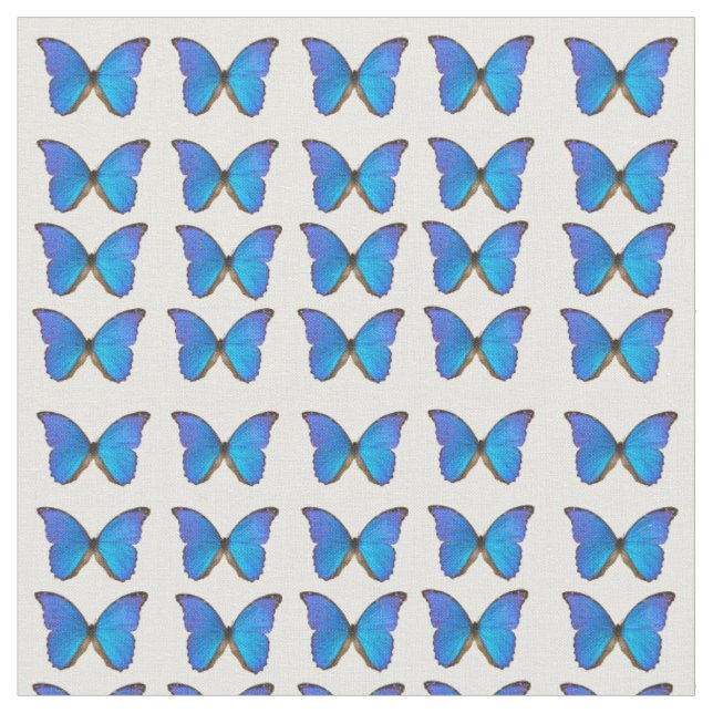 Tecido de algodão da Borboleta Azul Morpho (Detalhe)