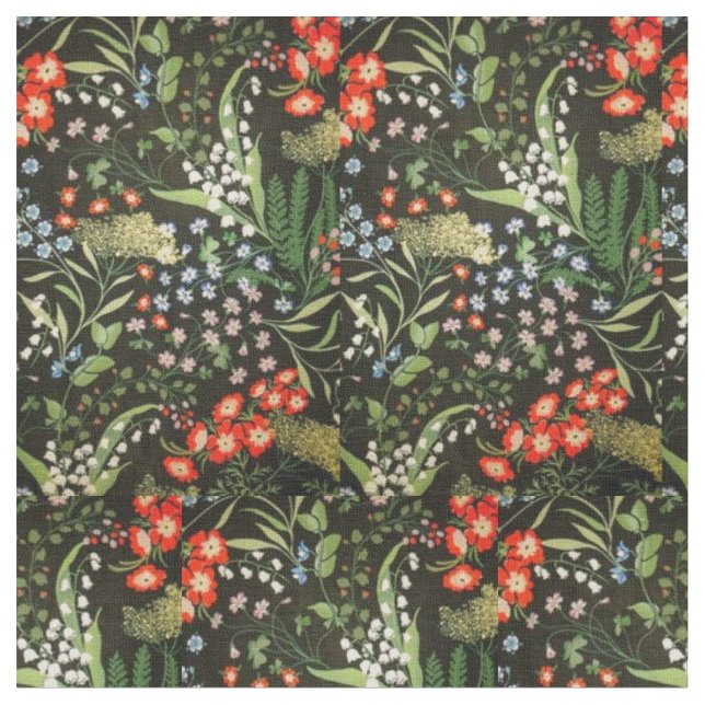 Tecido de algodão de padrão floral (Detalhe)