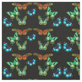 Tecido de algodão exótico colorido das borboletas