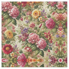 Tecido de Algodão Floral Vibrante - Um Elegância