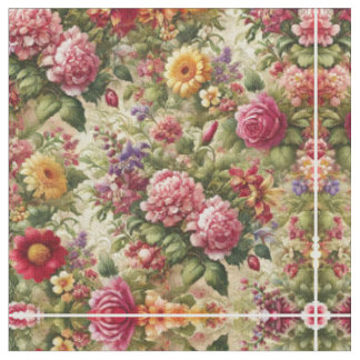 Tecido de Algodão Floral Vibrante - Um Elegância