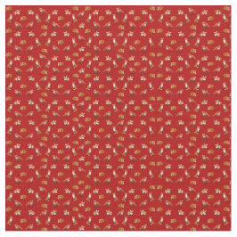 Tecido de algodão penteado família do Fox vermelho