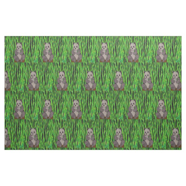 Tecido de Algodão Penteado Panda (Fat Quarter)