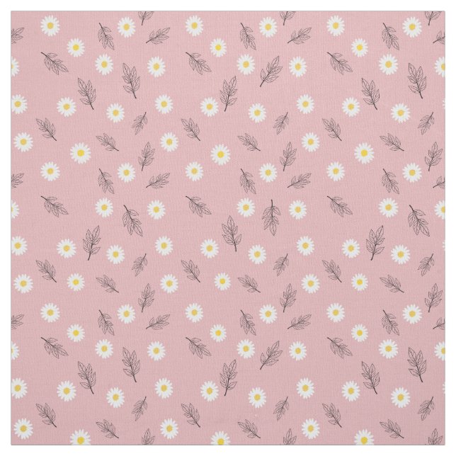 Tecido de Algodão Pima Botânico Rosa Suave Margari (Modelo)