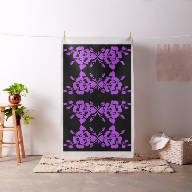 Tecido de algodão Rosa preto e roxo (In Situ)