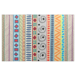 Tecido de algodão tribal asteca de 56 polegadas