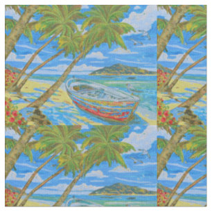 Tecido de algodão Tropical Scene