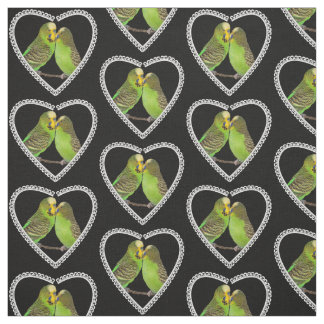 Tecido de Amor e Beijos (Preto)