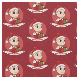Tecido de animação de bebê de Natal bonito
