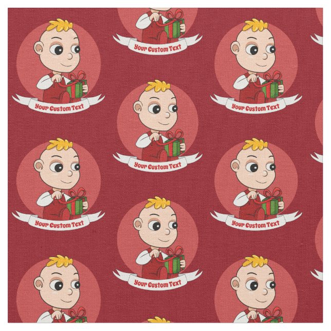 Tecido de animação de bebê de Natal bonito (Detalhe)