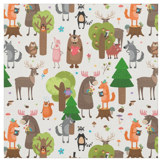 Tecido de Animais Florestais Cujos (Detalhe)