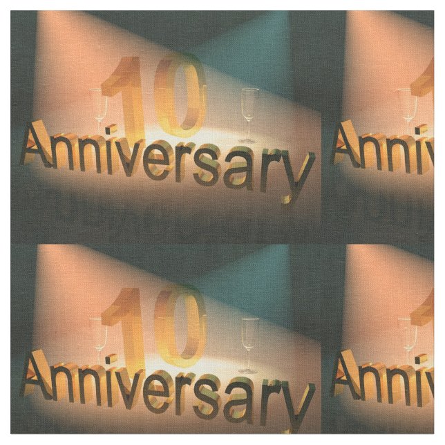 Tecido de aniversário de 10 anos!  (Detalhe)