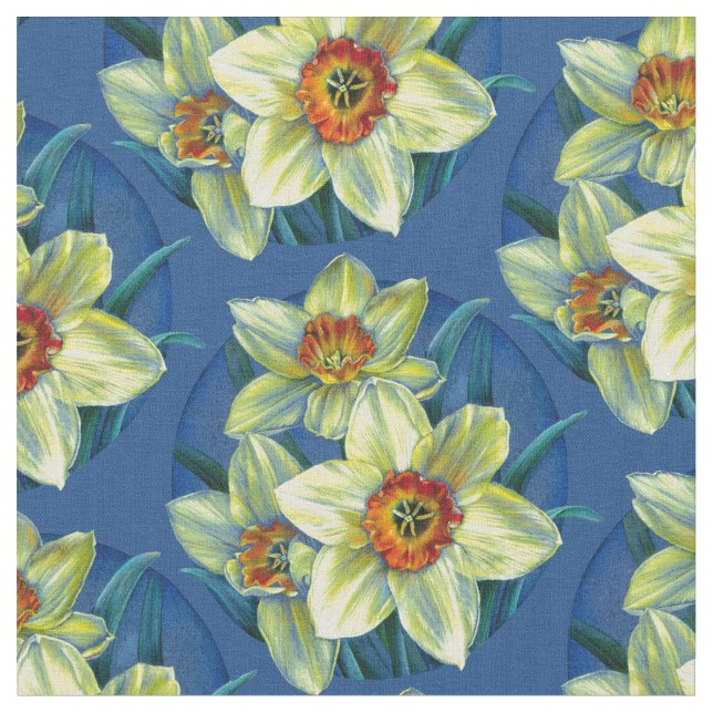 Tecido de aquarela primavera de arte botânica (Detalhe)