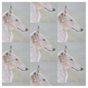 Tecido de Arte Canina Borzoi Russo Wolfhound