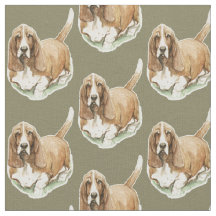 Tecido de Arte de Cachorro Basset