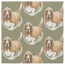 Tecido de Arte de Cachorro Basset