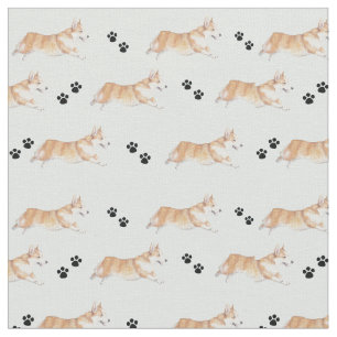 Tecido De Arte De Cão De Pembroke Welsh Corgi