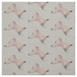 Tecido de Arte de Cão de Perfil de Whippet