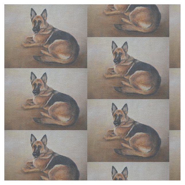 Tecido De Arte De Cão German shepherd (Detalhe)