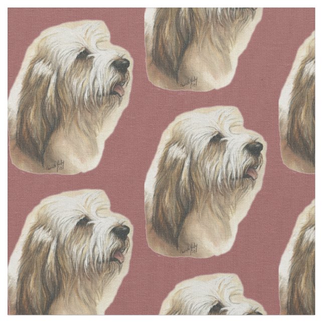 Tecido de Arte de Cão Petite Basset Griffon (Detalhe)