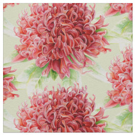 Tecido de arte em aquarela Waratah
