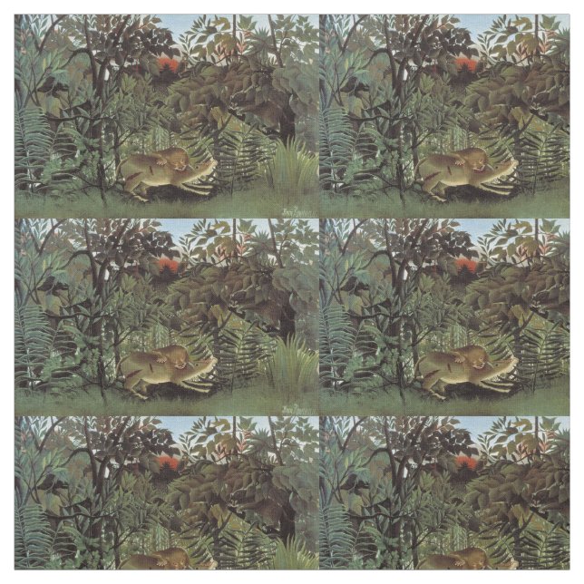 Tecido de arte Fome do Leão de Rousseau (Modelo)