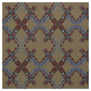 Tecido de Arte Nativa Águia Poste Totem Tribal Tec