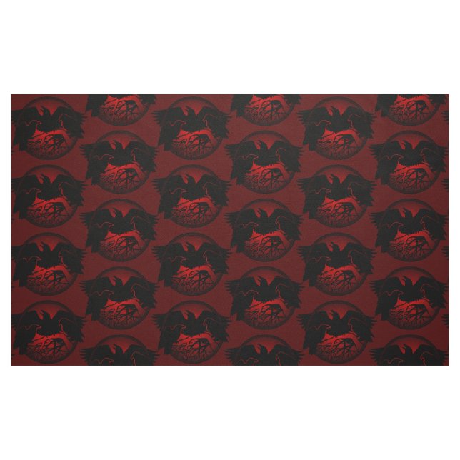 Tecido de Arte Nativa Raven Crow Tecidos Tribais (Fat Quarter)