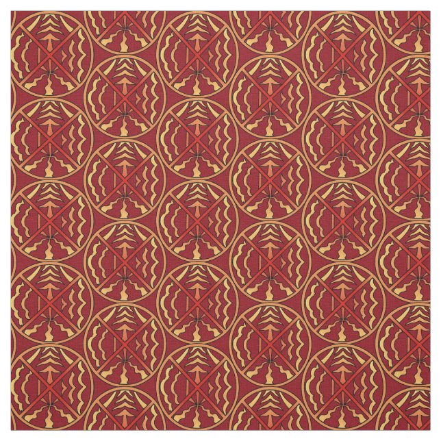 Tecido de Arte Nativo Tecido de Elementos Espiritu (Modelo)