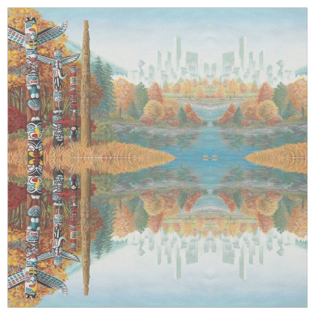 Tecido de Arte Vancouver Totem Tecido de Arte (Modelo)