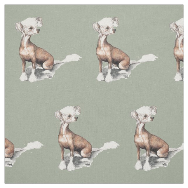 Tecido de assento com crista chinês da arte do cão (Modelo)