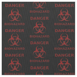 Tecido de Aviso de Risco Biológico Preto e Vermelh
