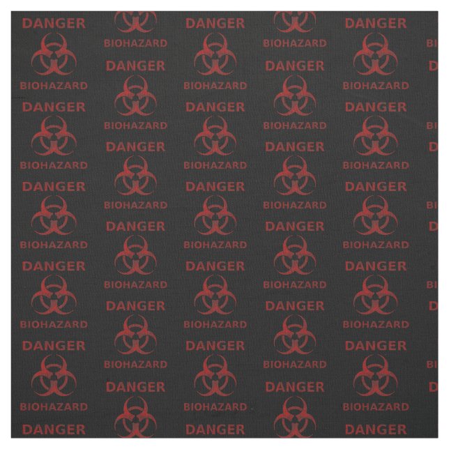 Tecido de Aviso de Risco Biológico Preto e Vermelh (Modelo)