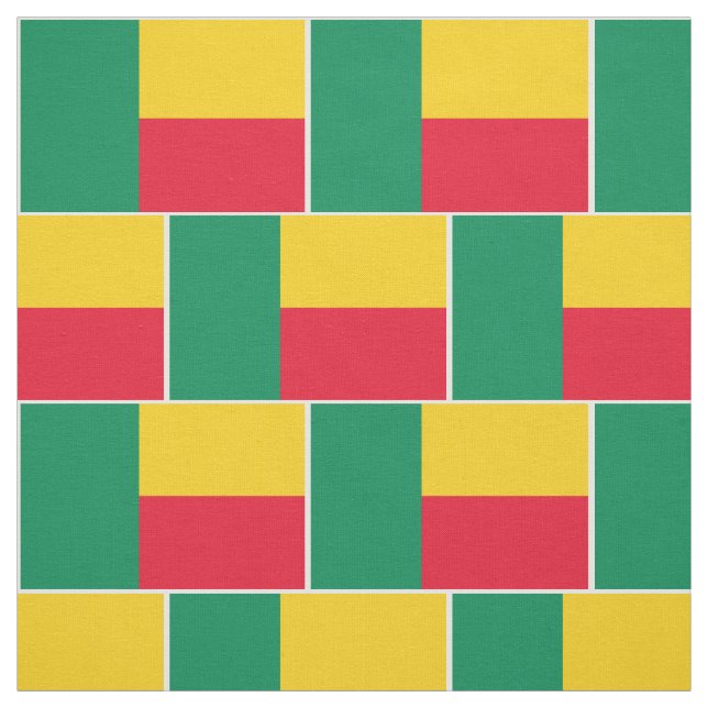 Tecido de Bandeira Benim Patriótico (Modelo)