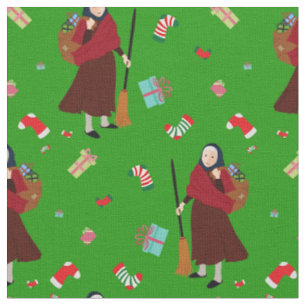 tecido de Befana da bruxa do Natal