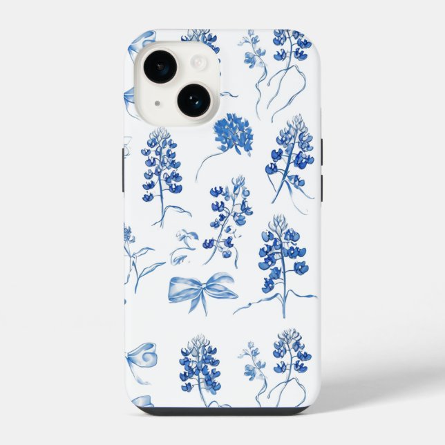 Tecido de Bluebonnets Texas Flor Azul (Verso)