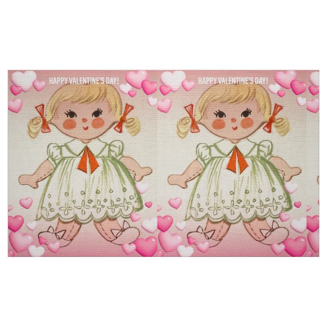Tecido de Boneca do Dia dos Namorados (Fat Quarter)