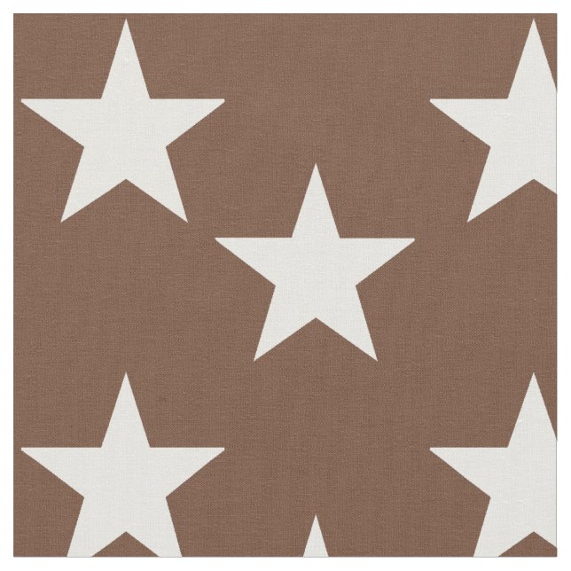Tecido de Brown com teste padrão de estrela branco (Detalhe)