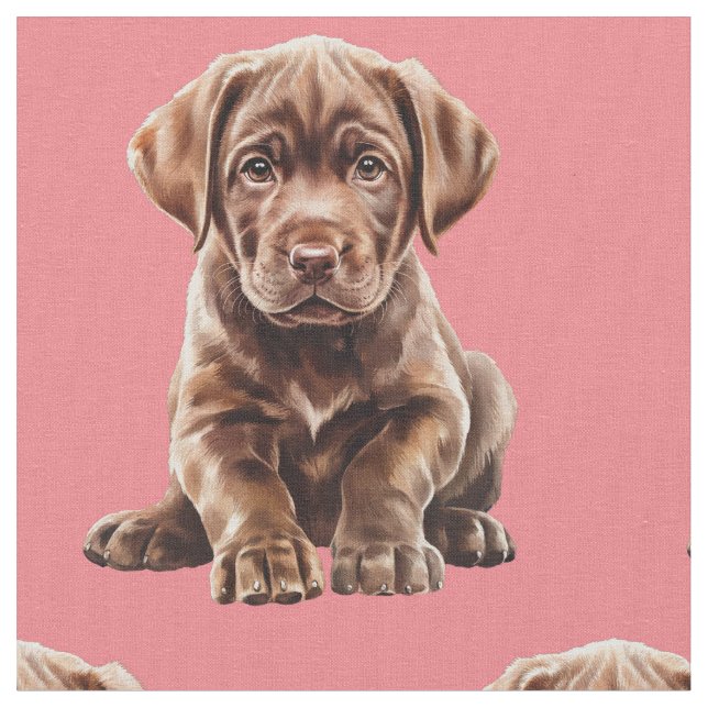 Tecido de Cachorro Labrador Retriever de Chocolate (Detalhe)