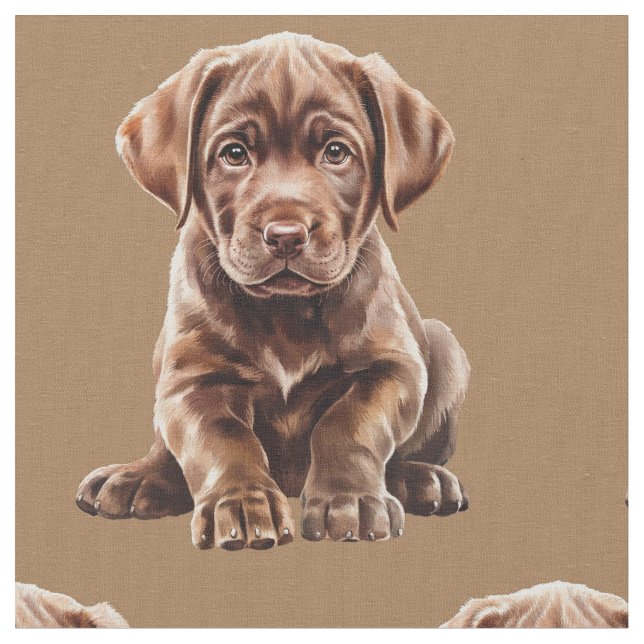 Tecido de Cachorro Labrador Retriever de Chocolate (Detalhe)